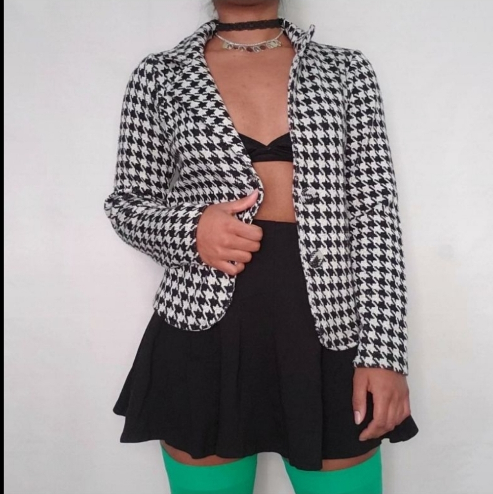 Houndstooth blazer